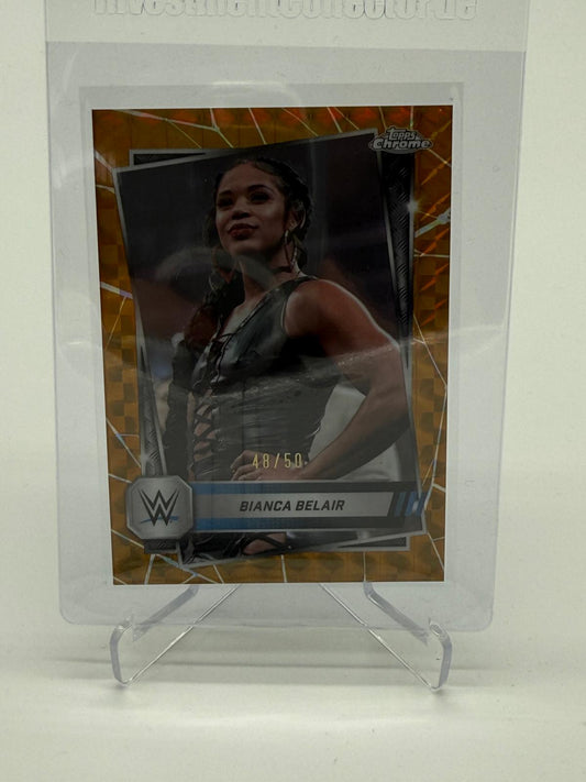2025 Topps Chrome WWE Bianca Belair Gold Geometric /50