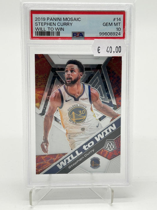 2019 Panini Mosaic Stephen Curry Will To Win PSA 10