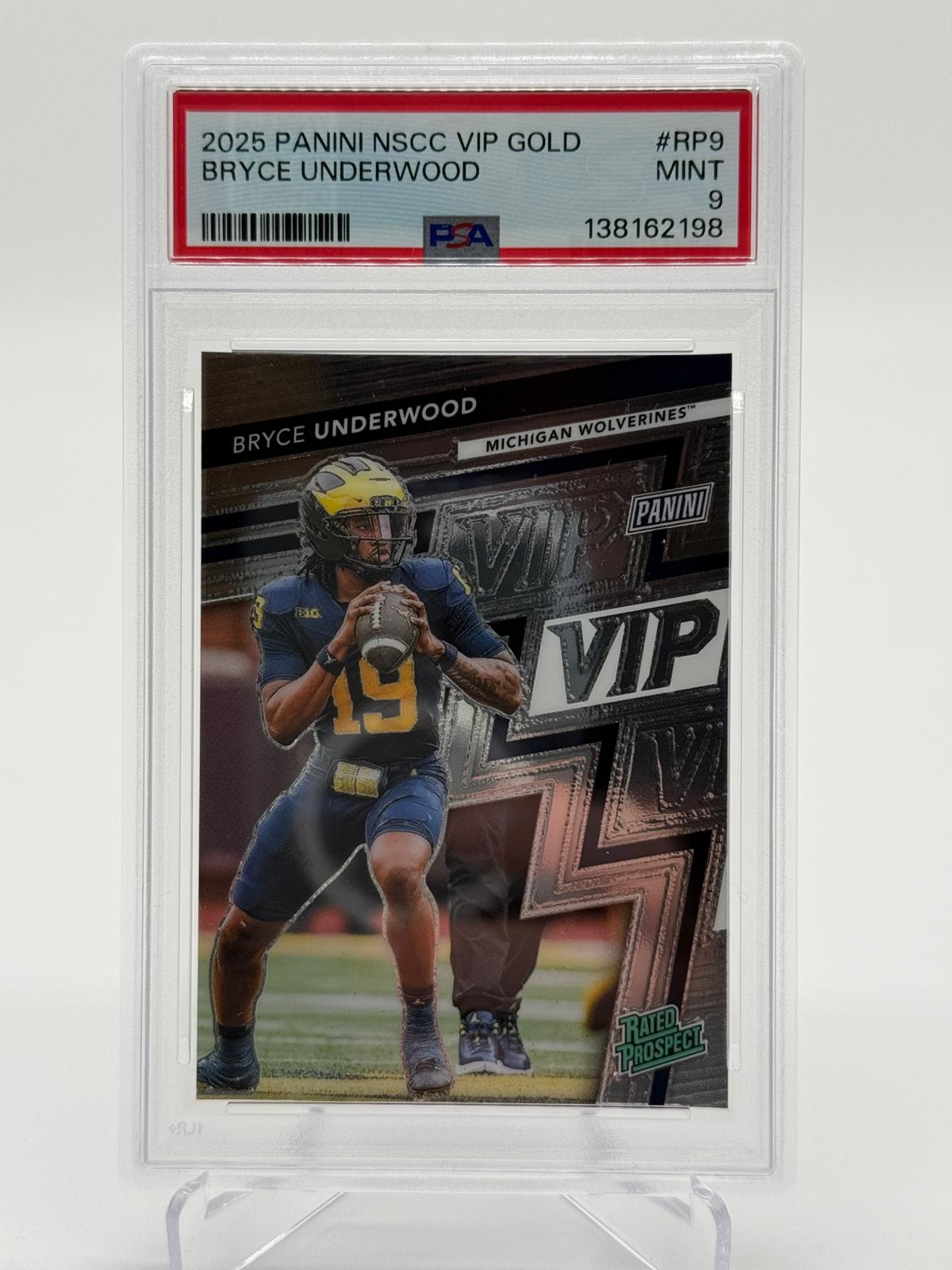 2025 Panini NSCC VIP Gold Bryce Underwood PSA 9