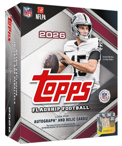 2026 Topps Flagship Football Mega Box factory sealed NFL Trading Cards