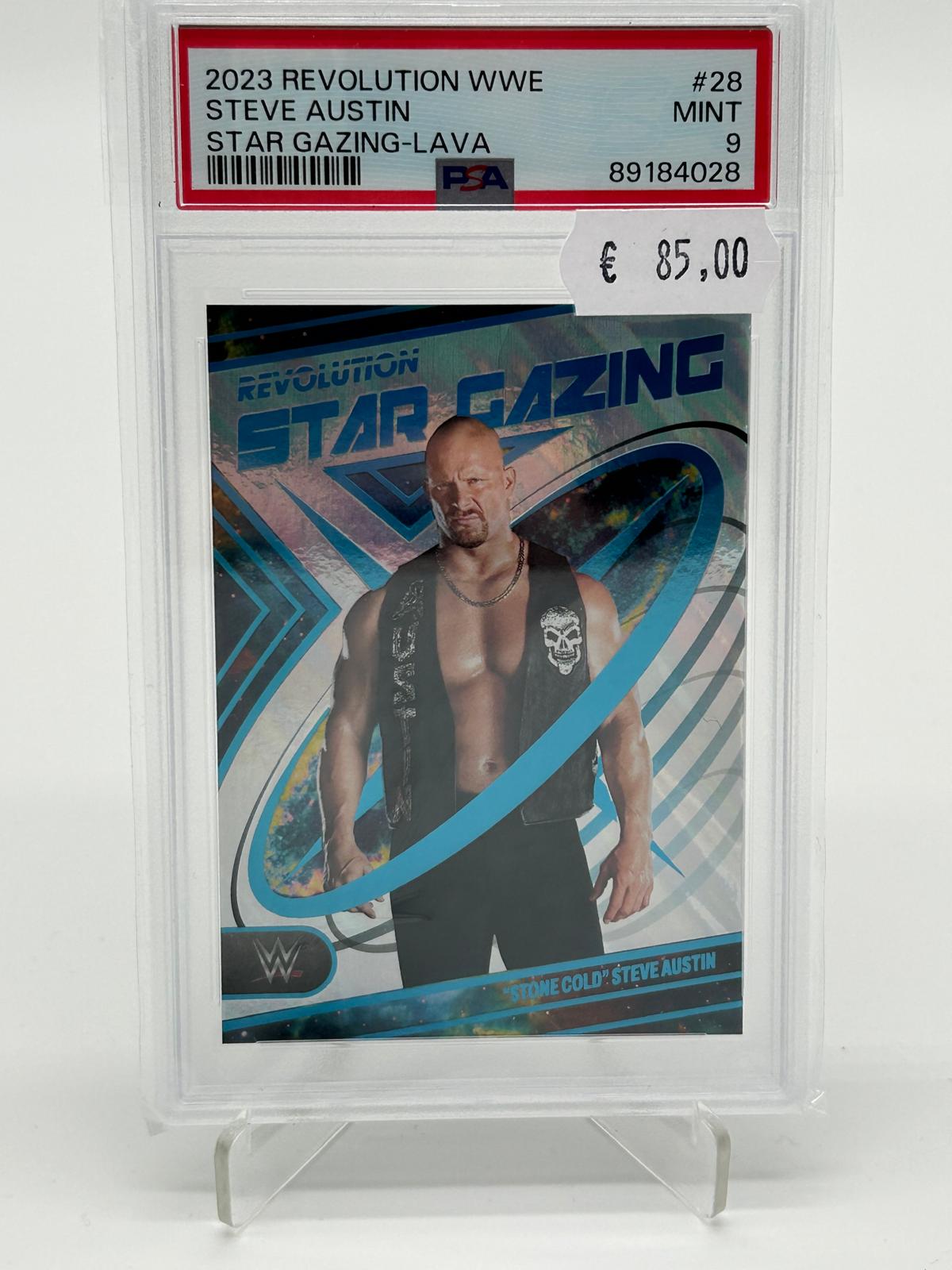 2023 Panini Revolution WWE Steve Austin Star Gazing Lava /10 PSA 9