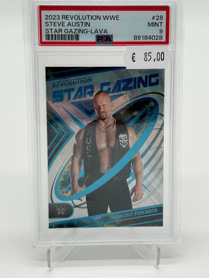 2023 Panini Revolution WWE Steve Austin Star Gazing Lava /10 PSA 9
