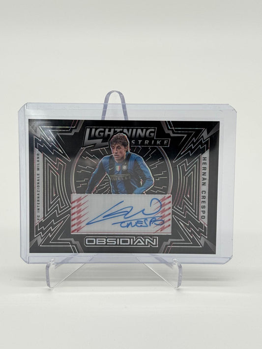 2021-22 Panini Obsidian Soccer Hernan Crespo Lightning Strike Auto /44