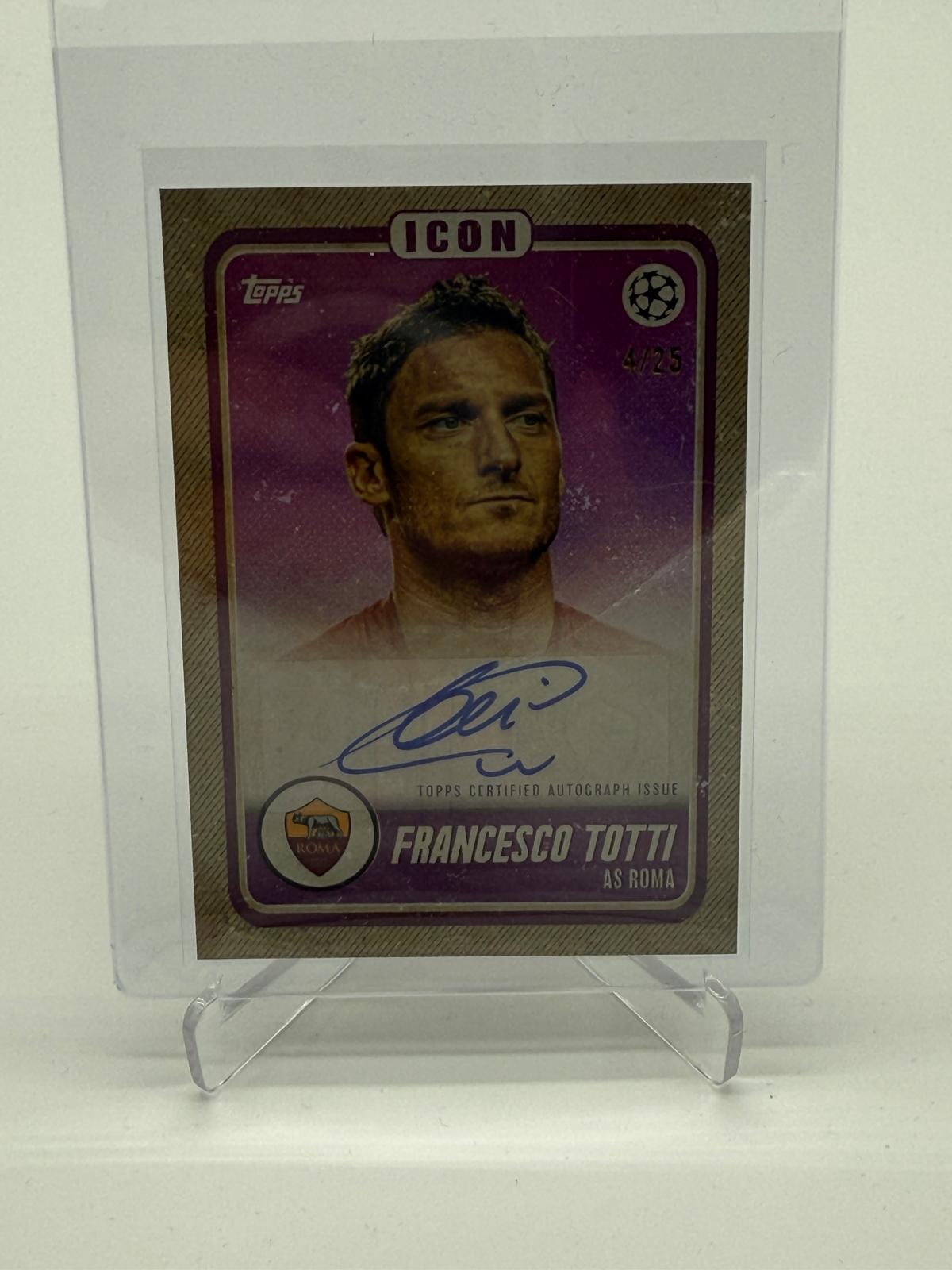 2022-23 Topps Deco Francesco Totti Icon Auto /25
