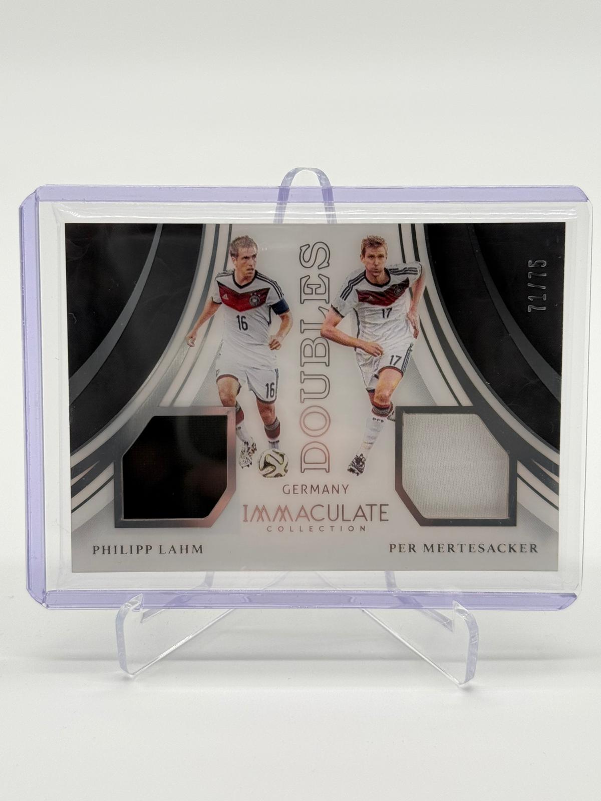 2017 Panini Immaculate Phillip Lahm/Per Mertesacker Dual Relic 71/75