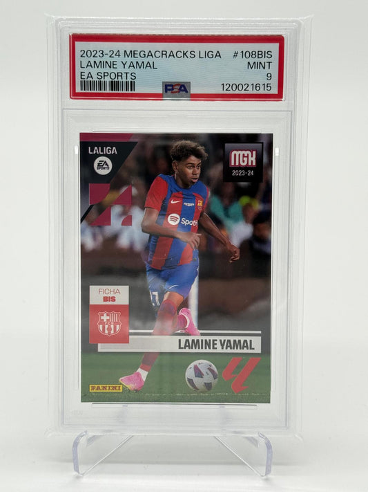 2023-24 Panini Megacracks Lamine Yamal RC PSA 9