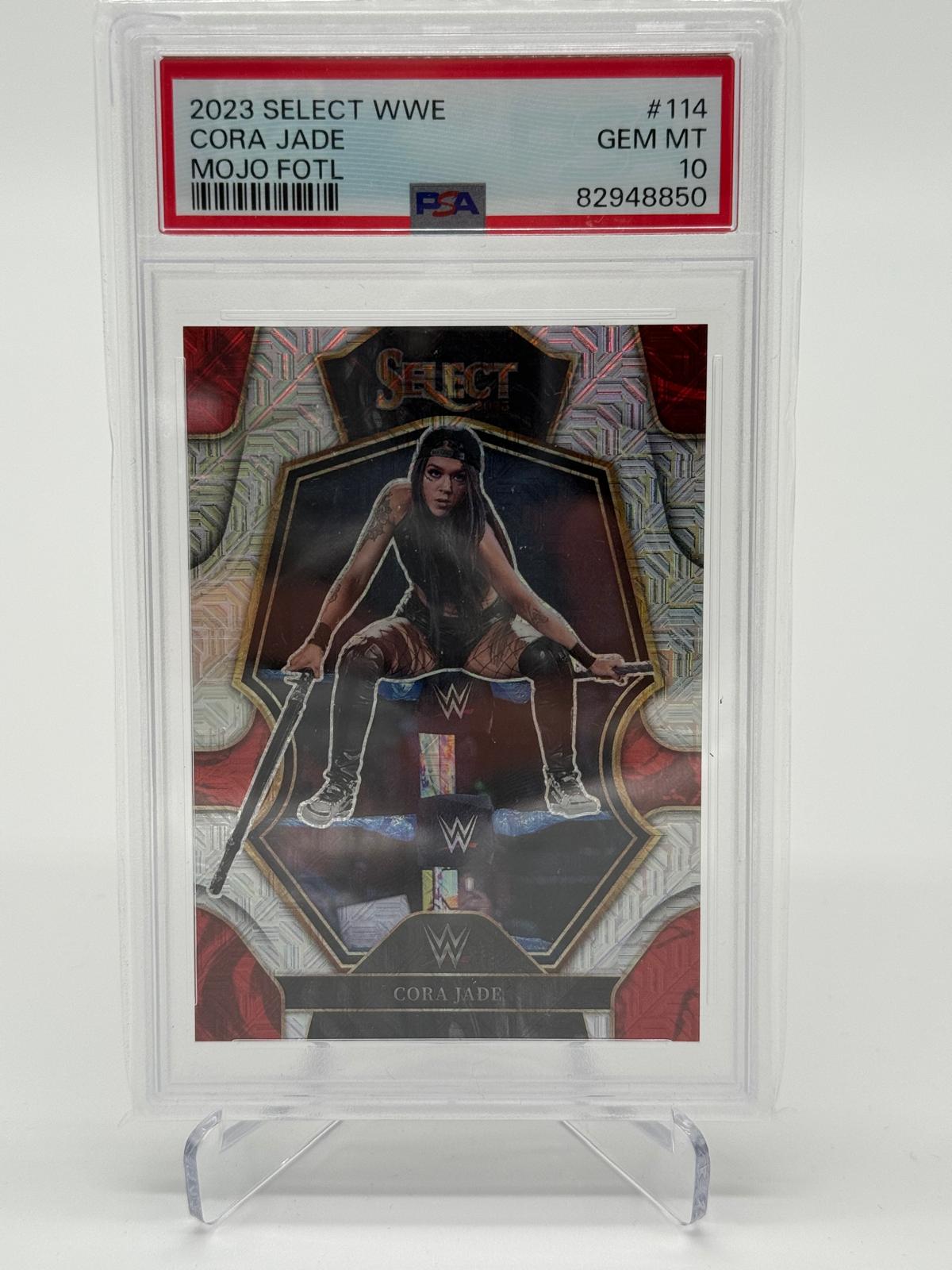 2023 Panini Select WWE Cora Jade Mojo FOTL 2/4 PSA 10