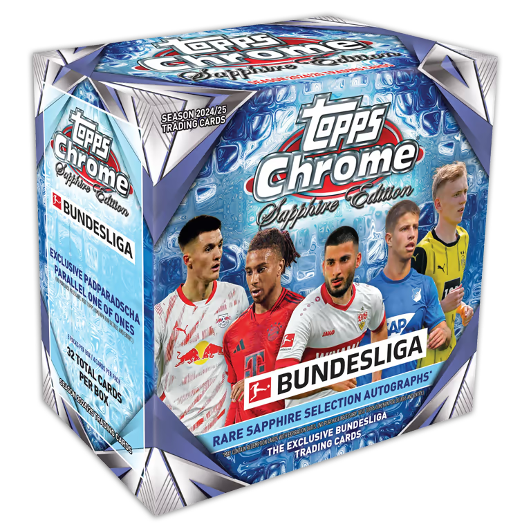 10x (FULL CASE) 2024-25 Topps Chrome Bundesliga Sapphire Edition PYT#1