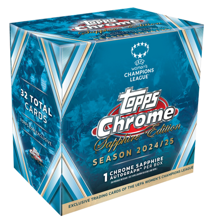 2024-25 Topps Chrome Sapphire UEFA Women´s Champions League Hobby Box - Livebreak by Fratelli Cards