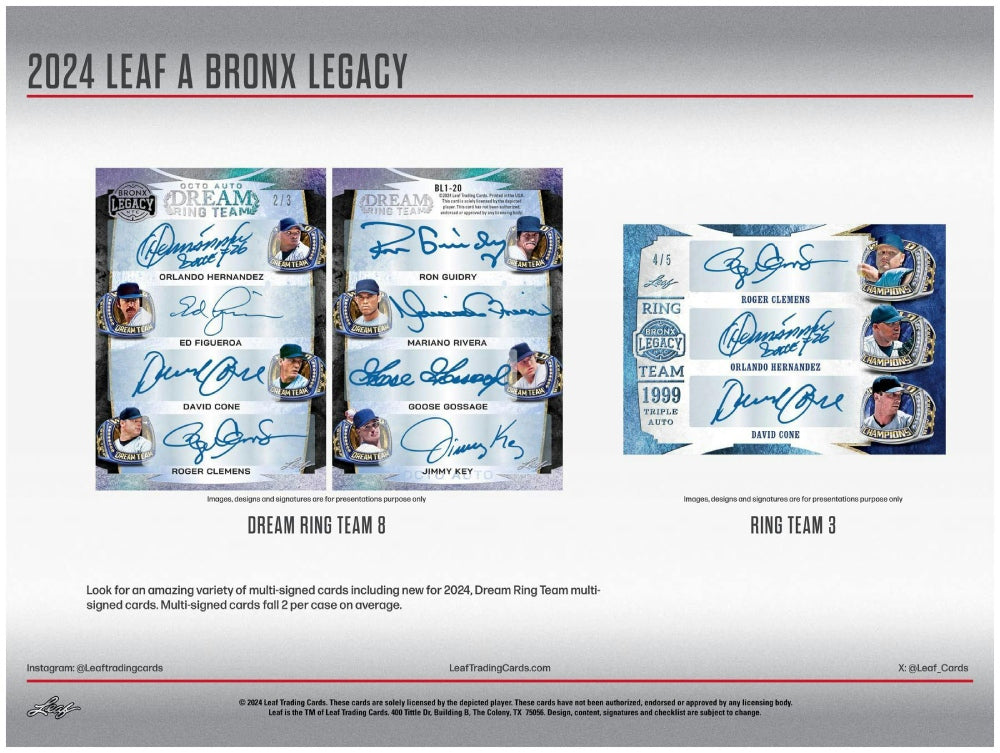 2024 LEAF A Bronx Legacy NYC Series 2 Baseball Hobby Box (SEALED)
