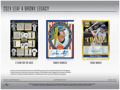 2024 LEAF A Bronx Legacy NYC Series 2 Baseball Hobby Box (SEALED)