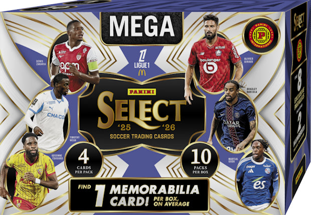 2025-2026 Panini Select Ligue 1 International Mega Box (SEALED)