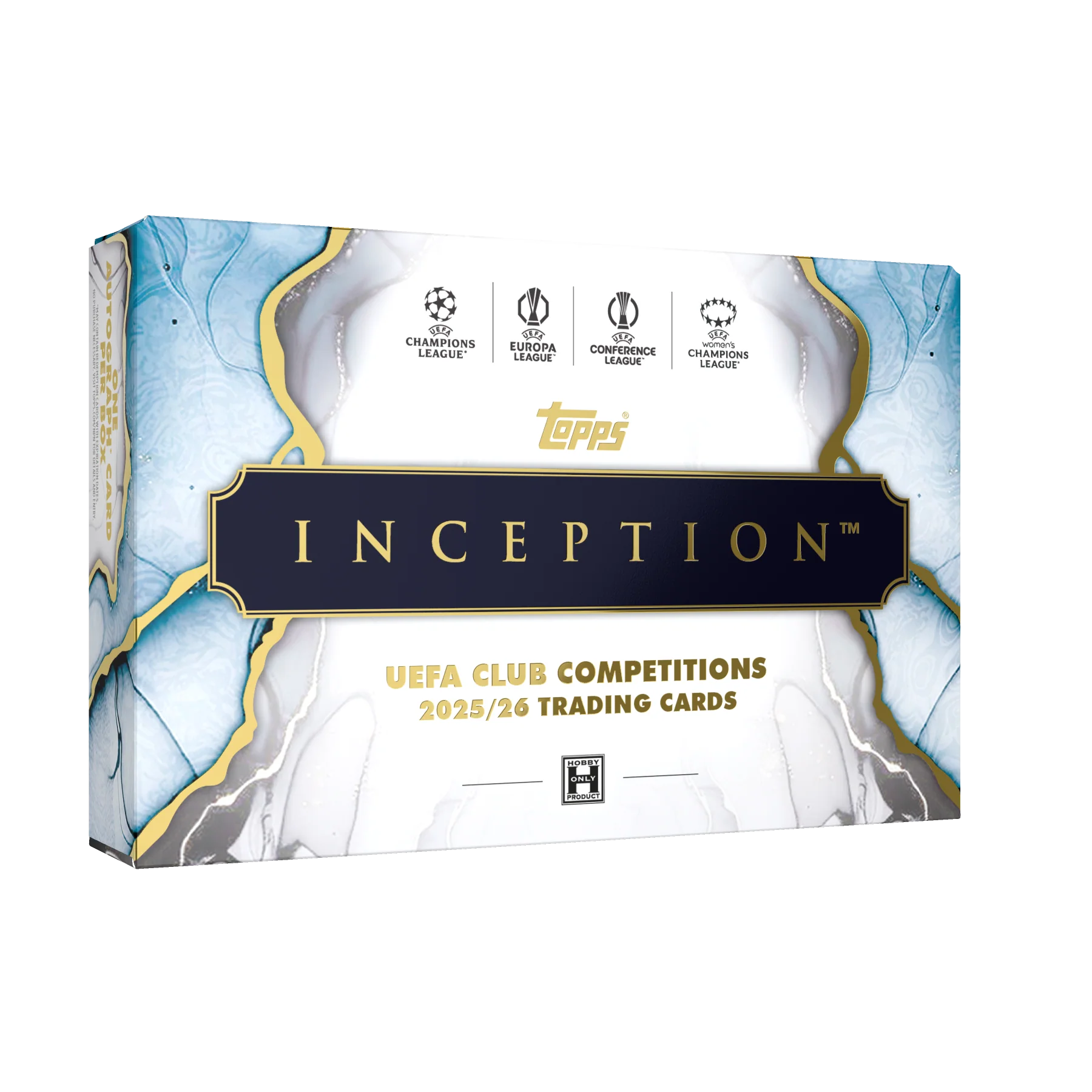 2025-26 Topps UCC Inception Hobby Box (SEALED) mit garantiertem Autogramm und UEFA Club Competitions Trading Cards.