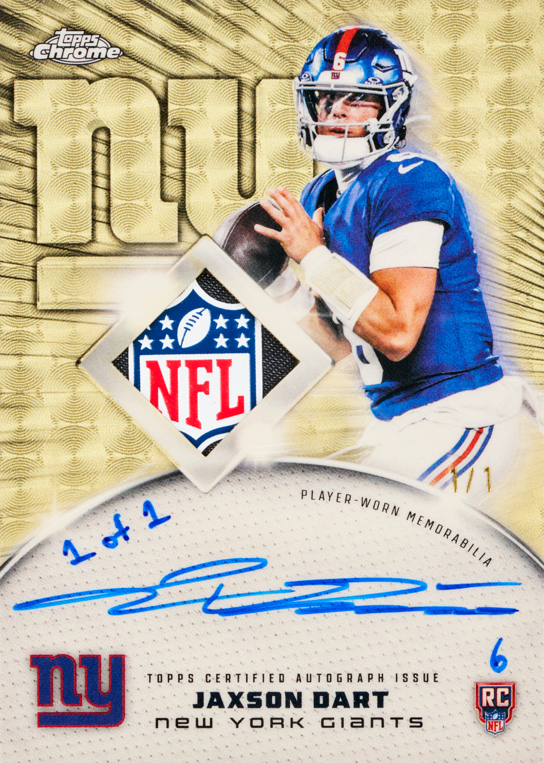 2025 Topps Chrome Football Hobby Box (LIVEBREAK)