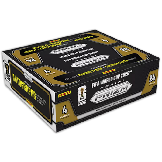 2026 Panini Prizm FIFA World Cup NPP Counter Display Box Retail – LIVEBREAK mit exklusiven Orange Flash Prizm Karten