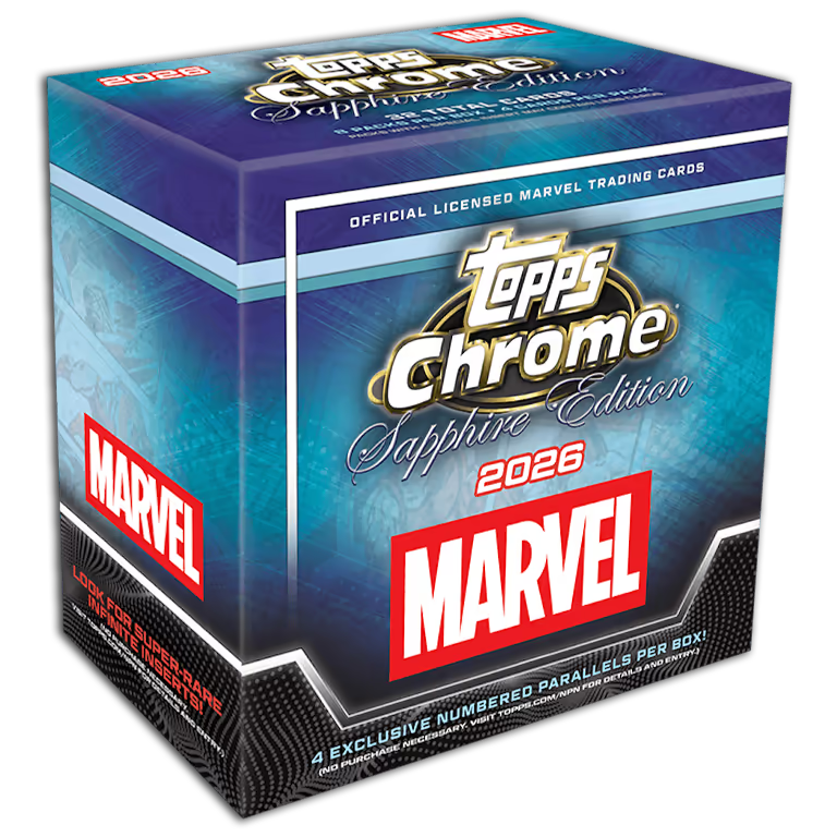 2026 Topps Marvel Comics Chrome Sapphire Hobby Box LIVEBREAK – Premium Marvel Trading Cards mit exklusivem Sapphire Chrome Design