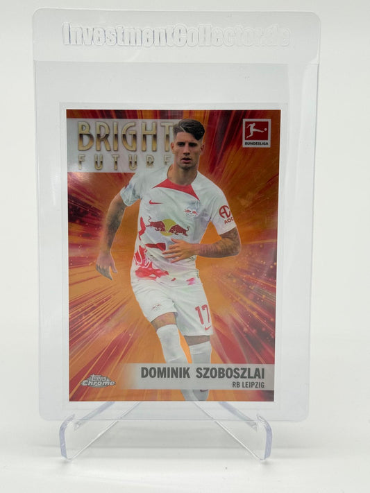 2022-23 Topps Chrome Dominik Szoboszlai Bright Future Orange Refractor /25