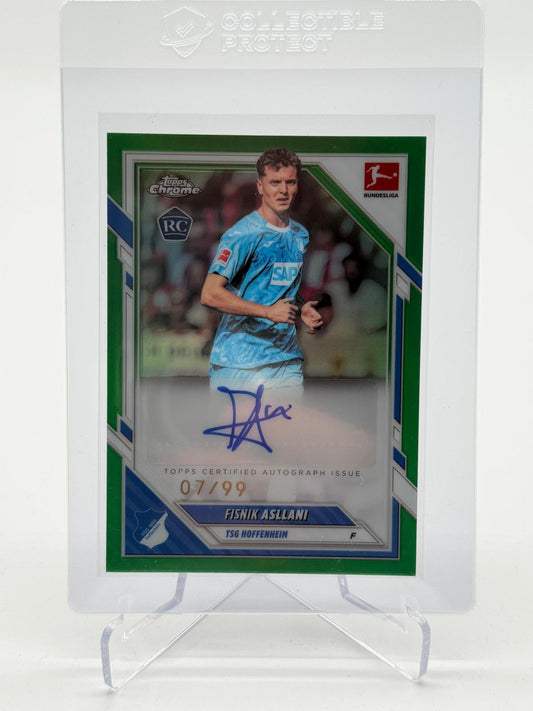 2026 Topps Chrome Bundesliga Fisnik Asllani Autogramm 07/99 RC