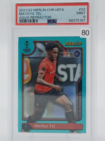 2021-22 Topps Merlin Chrome - Mathys Tel /199 PSA9