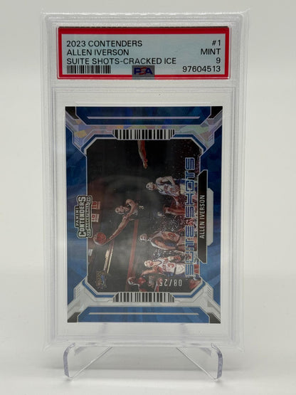 2023 Panini Contenders Allen Iverson Suite Shots-Cracked Ice 08/25 PSA 9 Pop1