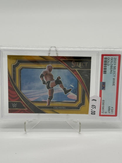2023 Panini Select WWE Goldberg Gold /10 PSA 9