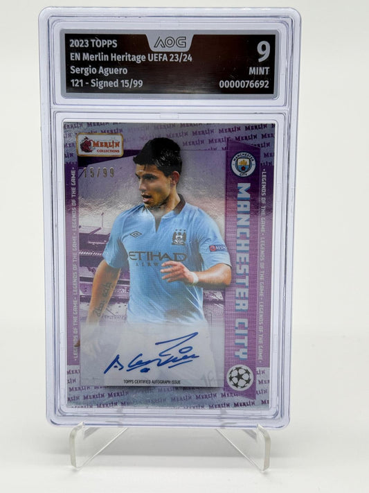 2023 Topps Merlin Heritage Segio Aguero Auto /99 AOG 9
