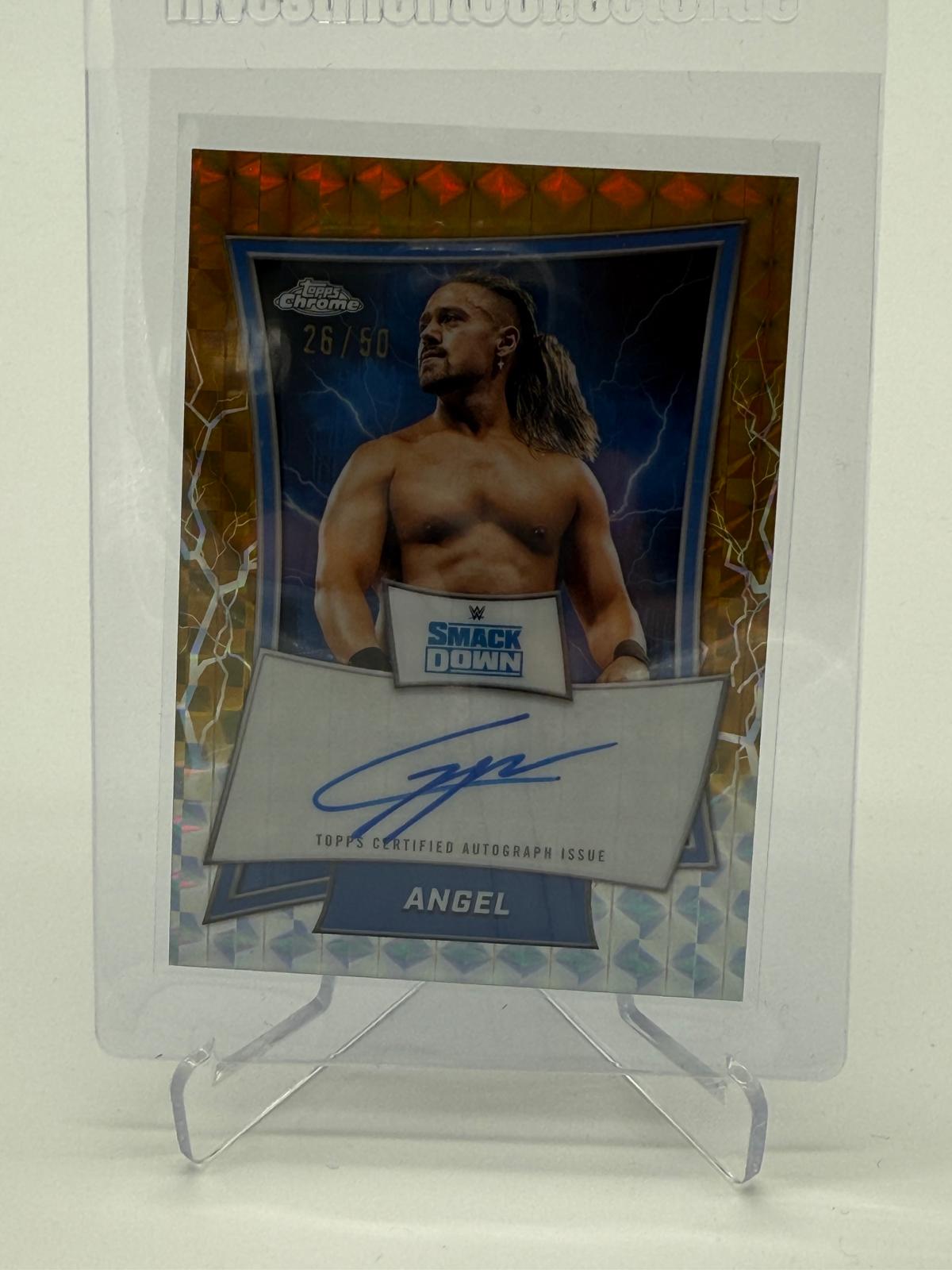 2025 Topps Chrome WWE Angel Blue Brand Auto /50