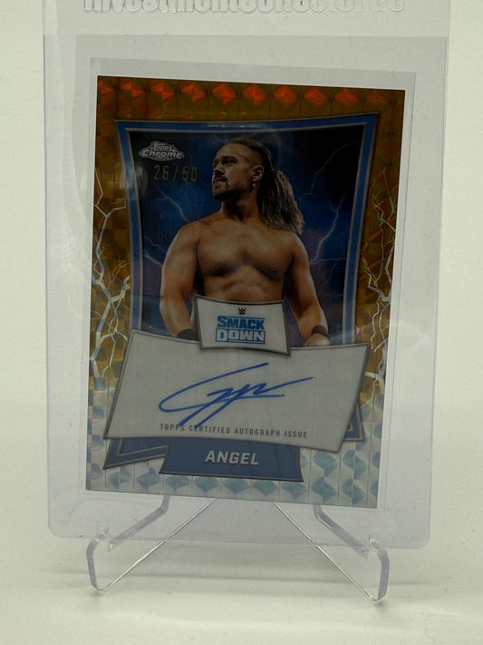2025 Topps Chrome WWE Angel Blue Brand Auto /50