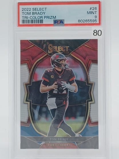 2022 Panini Select Tom Brady Tri-Color-Prizm /249 PSA 9 #26