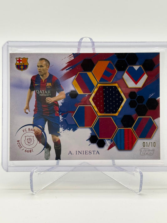 2025 Topps FC Barcelona Teamset A. Iniesta Relic 01/10
