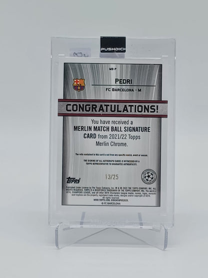 2021/22 Topps Merlin Chrome - Pedri Match Ball Signature /25