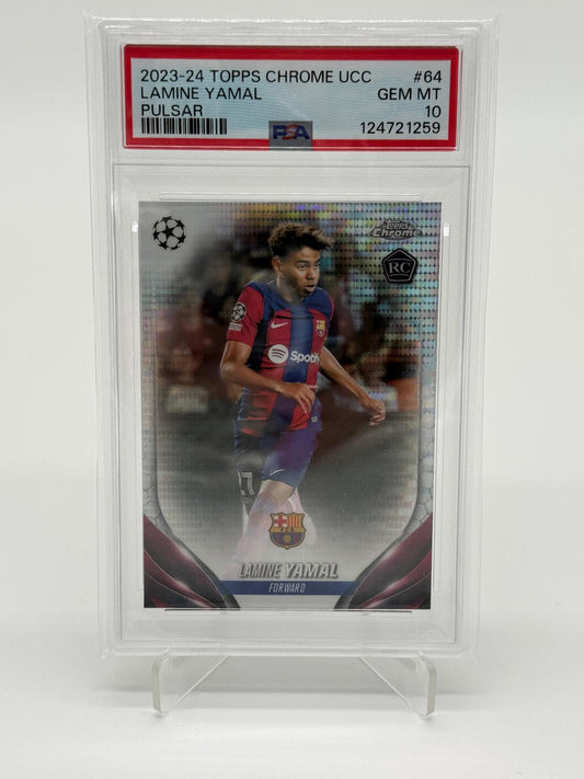 2023-24 Topps Chrome UCC Lamine Yamal RC Pulsar PSA 10