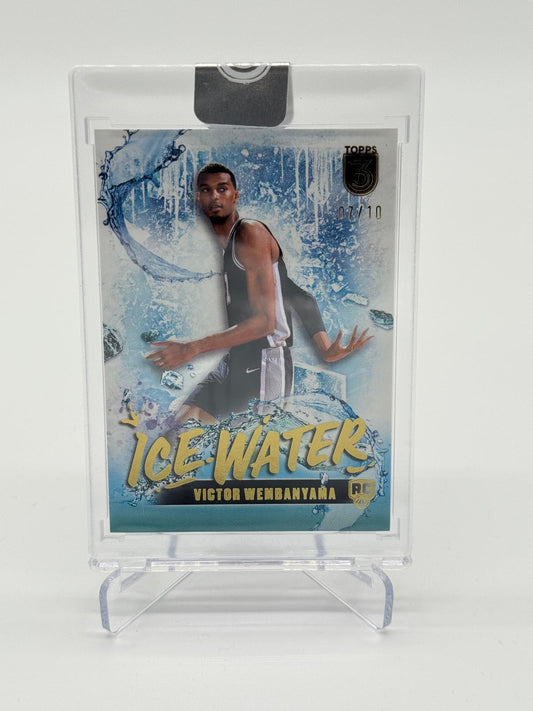 2024 Topps Basketball Three Count Victor Wembanyama RC /10 Ice Water