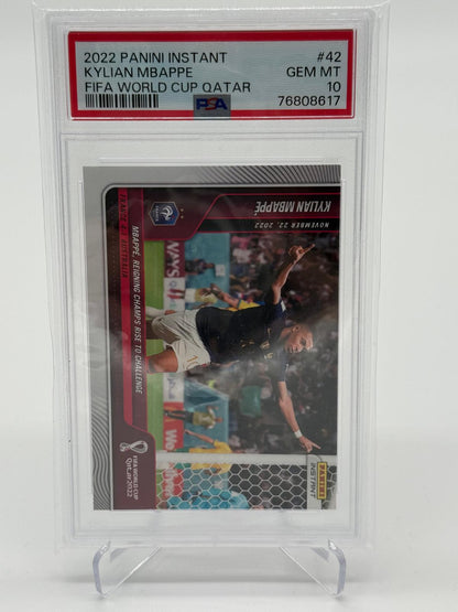 2022 Panini Kylian Mbappe Fifa World Cup Qatar PSA 10