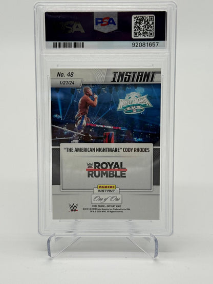 2023 Panini Instant WWE Cody Rhodes Black 1/1 PSA 10