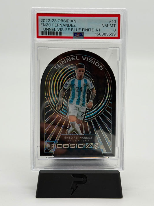 2022-23 Obsidian Soccer Enzo Fernandez Tunnel Vision 1/1 PSA 8