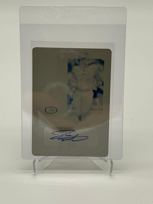 2023 Panini Contenders Football Dee Winters Printing Plate 1/1 Auto