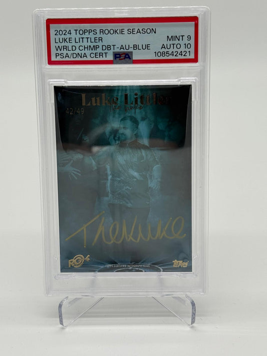 2024 Topps Rookie Season Luke Littler Auto /49 PSA 9 Auto 10