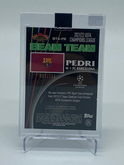 Topps Stadium Club Chrome 21/22 / Pedri Auto /199 Beam Team