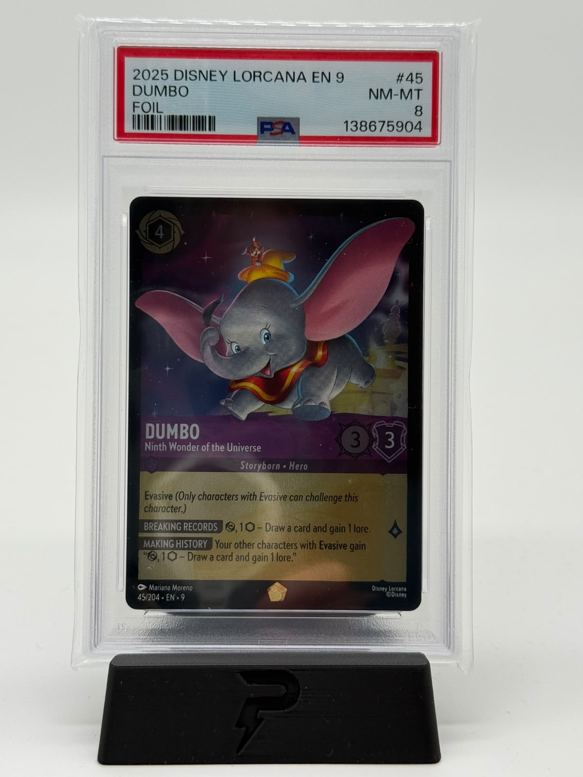 2025 Disney Lorcana Dumbo #45 PSA 8