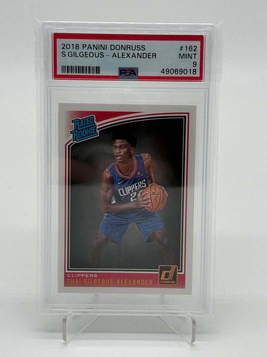 2018 Panini Donruss Shai Gilgeous Alexander Rated Rookie #162 PSA 9