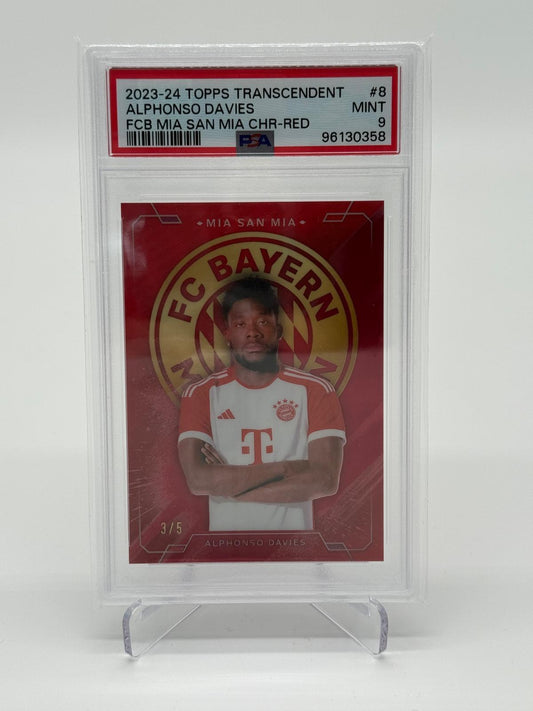 2023-24 Topps Transcendent Mia San Mia Alphonso Davies /5 PSA 9