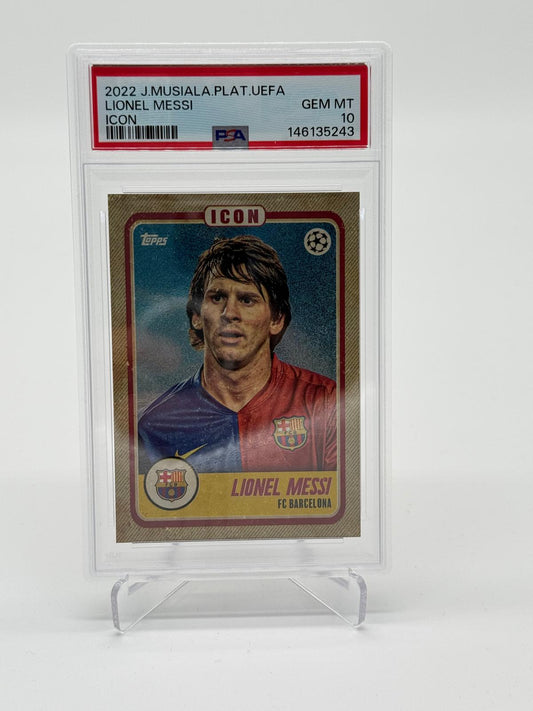 2022 Topps Platinum Lionel Messi Icon PSA 10