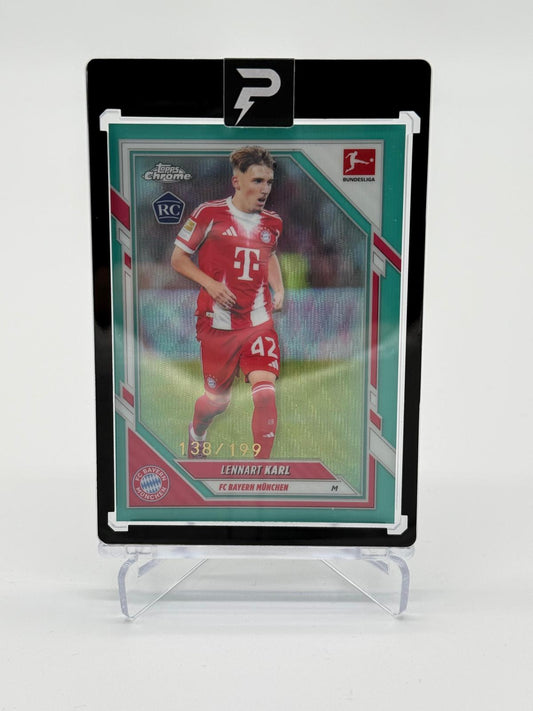 2025-26 Topps BL Chrome Lennart Karl RC Wave Aqua Refractor 138/199