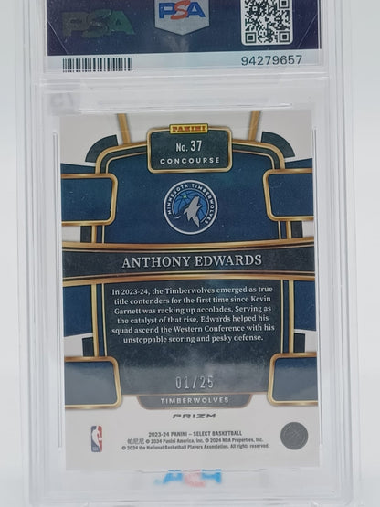 2023 Panini Select Anthony Edwards /25 PSA10
