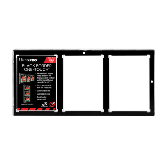 Ultra Pro 35pt Black Border One-Touch Holds Three Magnetic Holder