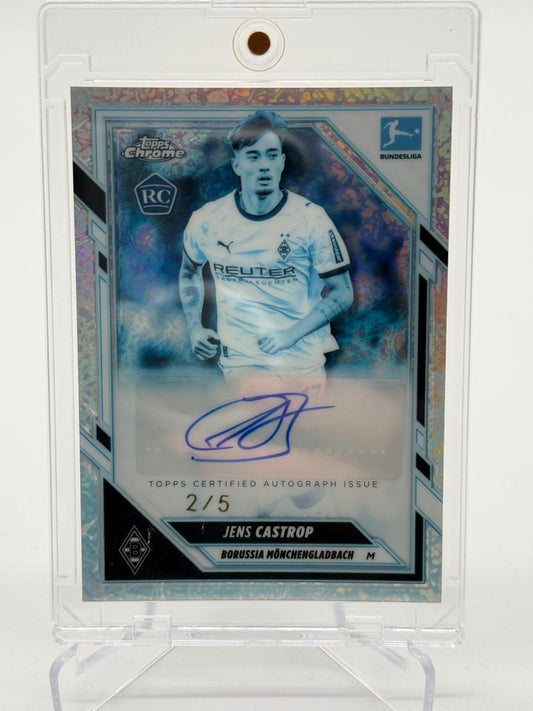 2026 Topps Chrome Bundesliga Frozen Jens Castrop Autogramm 2/5 RC