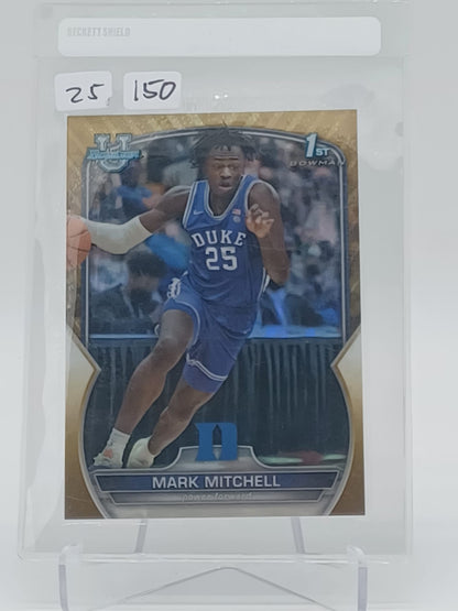 2023 Topps Bowman University Chrome Basketball - Mark Mitchell /50