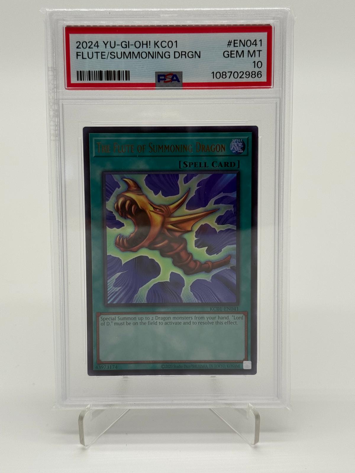 2024 YU-GI-OH! KC01-EN041 The Flute Of Summoning Dragon PSA 10