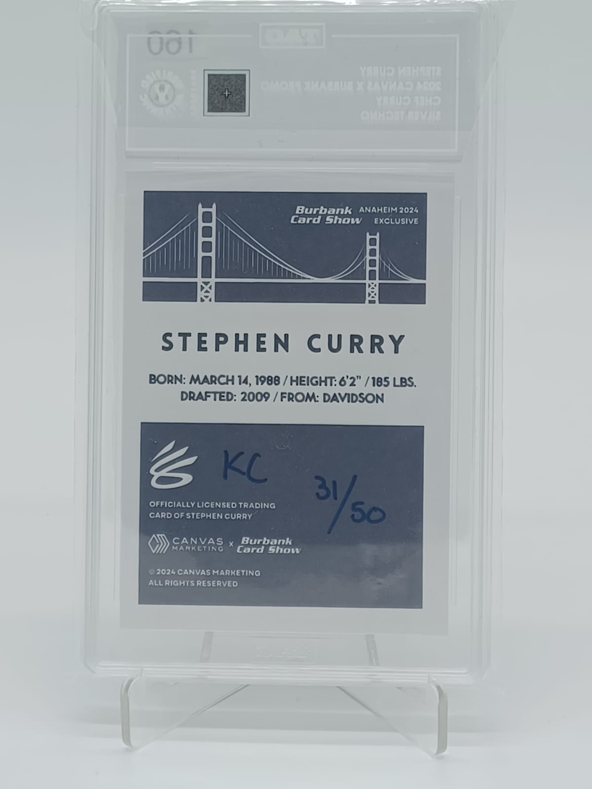 2024 Canvas x Burbank Promo Stephen Curry Silver Techno /50